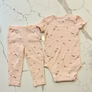 Carters pink baby outfit 12m